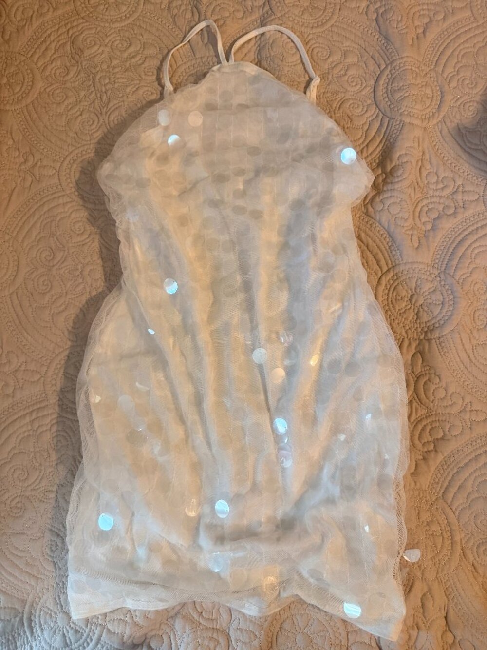White Sequin Dress